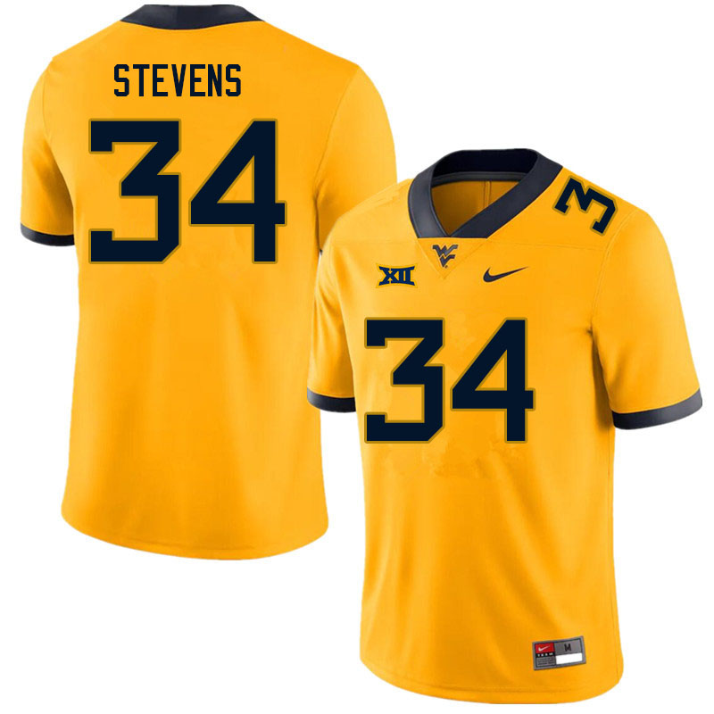 NCAA Men's Deshawn Stevens West Virginia Mountaineers Gold #34 Nike Stitched Football College Authentic Jersey PR23U76YM